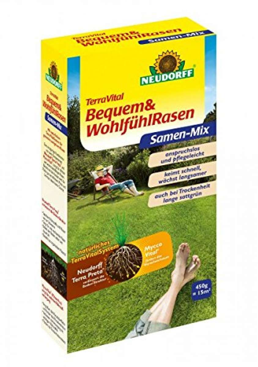 Rasen Mix Bequem+Wohlfühl 1,50kg 50qm | NEUDORFF | Markenwelt | Online