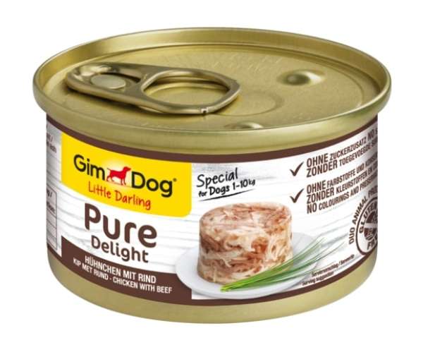 GimDog Little Darling Pure Delight Hühnchen mit Rind 85 g
