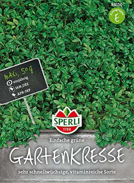 Gartenkressesamen Einfache Grüne, MaxiPack 50g