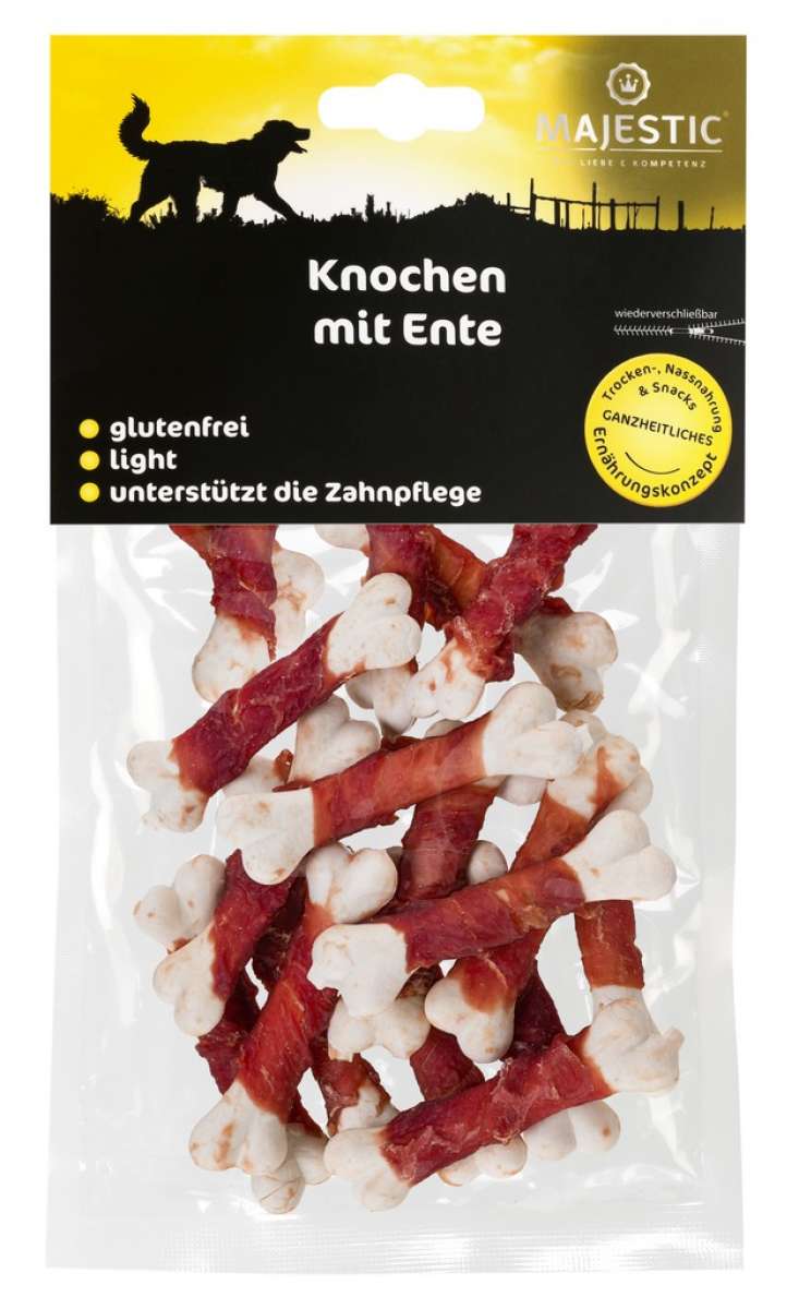 Majestic Knochen mit Ente 100g Hundeleckerli & Snacks Hund