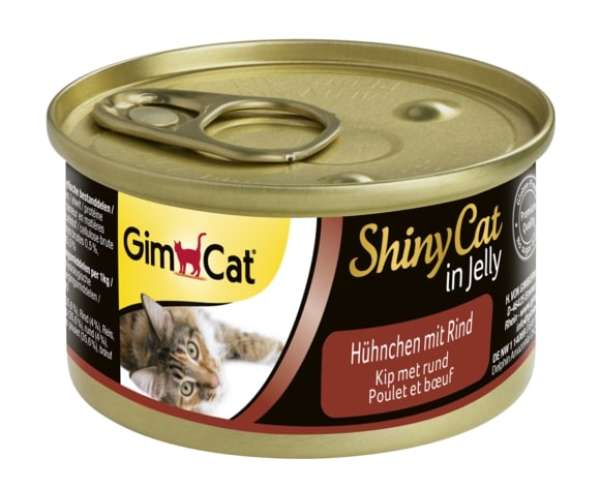 GimCat ShinyCat in Jelly Hühnchen mit Rind 70 g