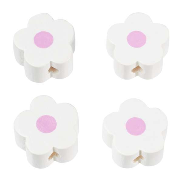 Schnulli-Blümchen weiß 4 Stück