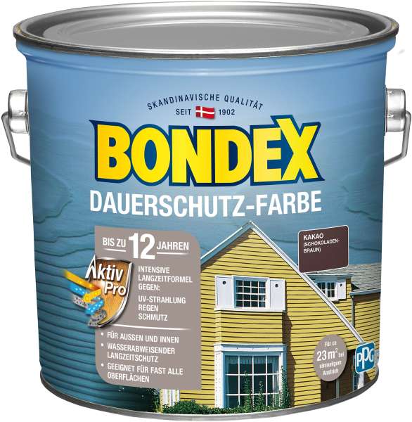 Bondex Dauerschutz-Holzfarbe Schokoladenbraun 2,50 l