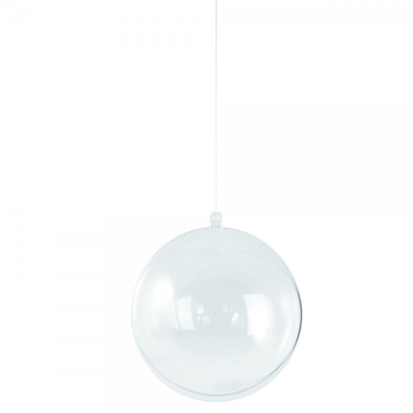 Plastik Kugel 2tlg. 06cm kristall