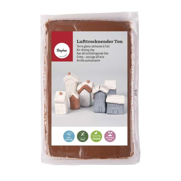 Lufttrocknender Ton dunkelbraun 1 kg