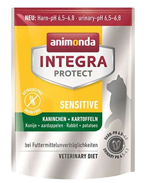 Animonda Integra Protect Sensitive Katzentrockenfutter Kaninchen + Kartoffeln, 300 g