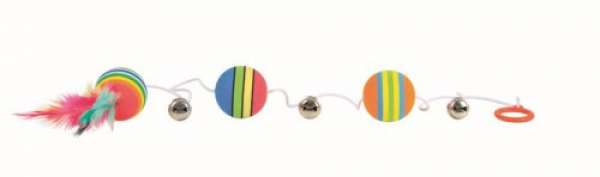 Trixie Rainbow-Bälle am Gummiband, ø 3,5 cm/80 cm