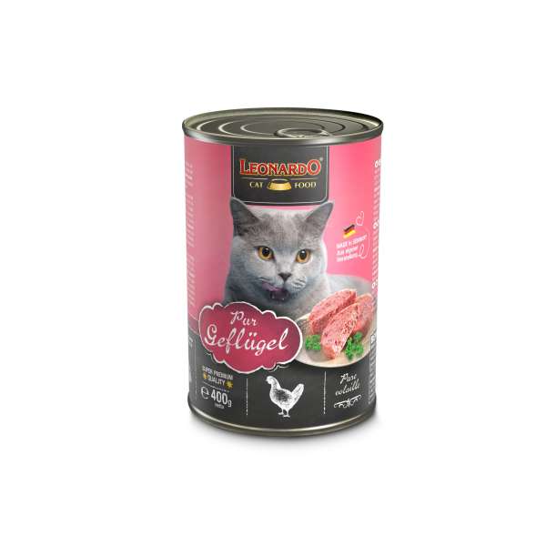 Leonardo Naßfutter 400g Geflügel pur
