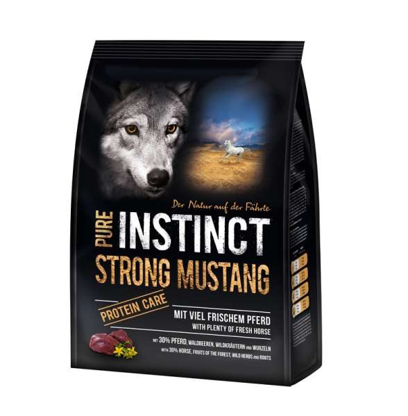 PURE INSTINCT Hundefutter Adult mit Pferd 1kg (Strong Mustang)