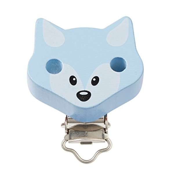 Hobby Fun Schnulli-Ketten Clip Fuchs, hellblau