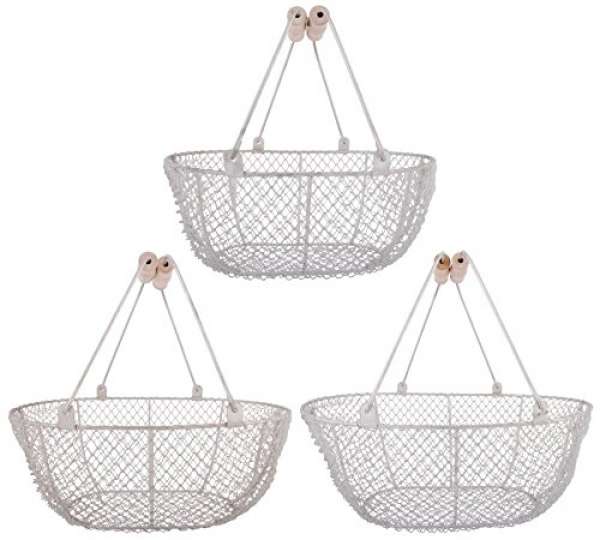 Esschert Design Drahtkorb,L, silber, 1 Stück