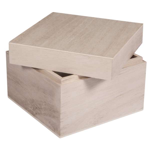 Holz Box mit Deckel 12x12x9cm