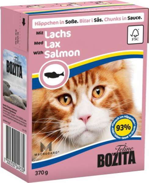 Bozita Cat Tetra Recard Häppchen in Soße Lachs 370g