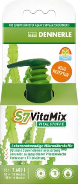 Dennerle 4463 S7 VitaMix Vitalstoffe für Aquarienpflanzen, 50 ml