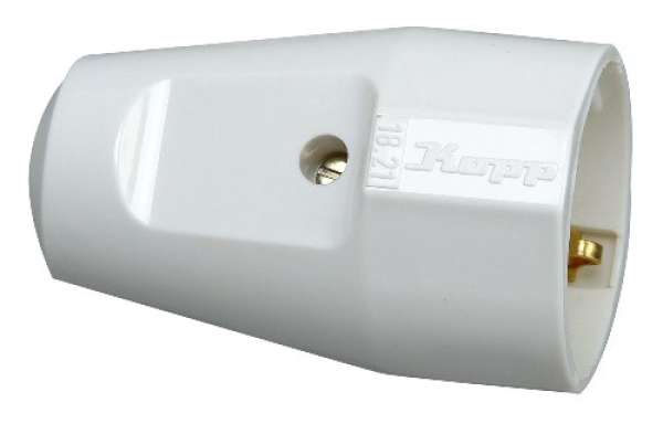 Kopp, Kunststoff-Schutzkontakt-Schalenkupplung, arktis