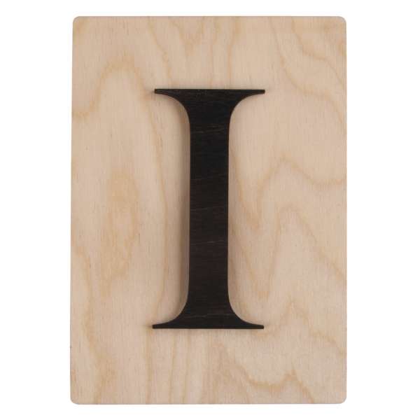 Holz Buchstabe FSC 10,5x14,8cm I schwarz