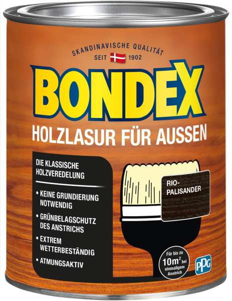 Bondex Holzlasur für Außen Rio Palisander, 750 ml