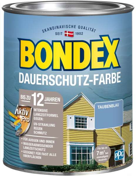 BONDEX Holzfarbe-Dauerschutzfarbe taubenblau 750 ml