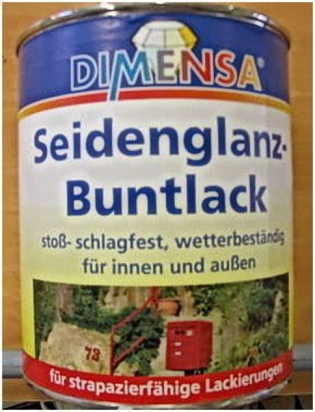 750 ml Seidenglanzlack / Buntlack Schwarz Ral 9005