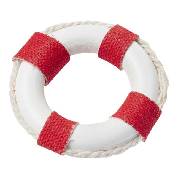 Rettungsring mit Kordel rot/weiß