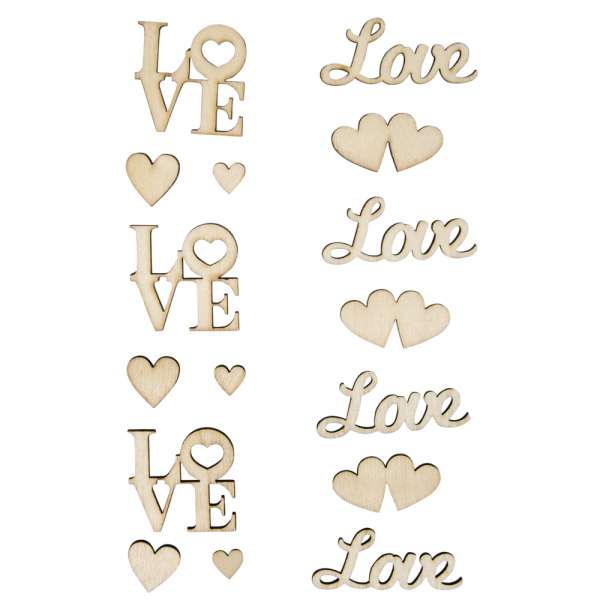 Holz Schriftz ge Love 13 teilig Holzartikel Bastelmaterial 