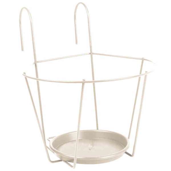 BLumentopf Halter 25 cm weiß Haken